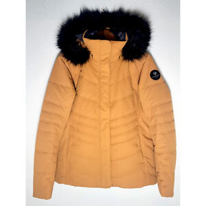 Obermeyer Tuscany II Ski Jacket Brown Sugar Removable Hood Women's Medium Sz 10